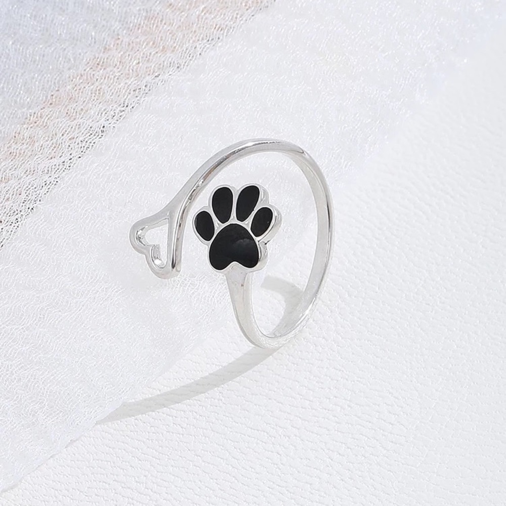 Genuine 925 Sterling Sliver Paw 🐾 Print Ring - Picture 6 of 6